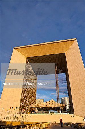 Le Grande Arche in La Defense, the main business district in Paris, France