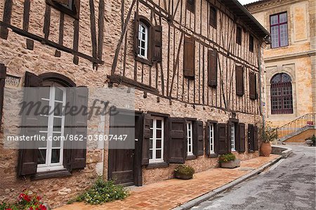 Sorèze Tarn, France. Maison Leignes, une ancienne du 17ème siècle la teinture de maison, Sorèze.