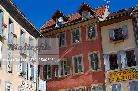 France, Hautes-Alpes, Gap.   A Apline market town situated at trading crossroads the central square, the Jean Marcellin Square, abounds with charm and traditional architectural features