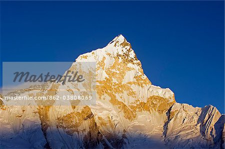 Asien, Nepal, Himalaya, Sagarmatha-Nationalpark, Solu Khumbu-Everest-Region, Unesco-Welterbe, Nuptse (7861m), Sonnenuntergang
