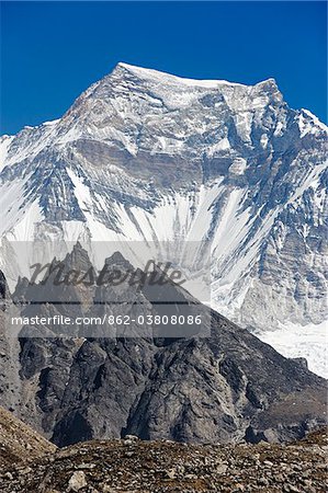 Asia, Nepal, Himalayas, Sagarmatha National Park, Solu Khumbu Everest Region, Unesco World Heritage, Cho Oyu (8201m) from Gokyo