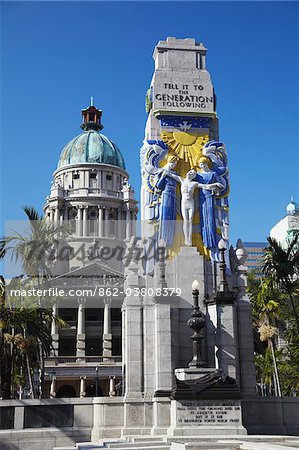 Monument aux morts et la mairie, Durban, KwaZulu-Natal, Afrique du Sud