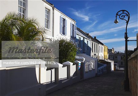 Maisons mitoyennes sur Donkin Heritage Trail, Port Elizabeth, Cap oriental, Afrique du Sud