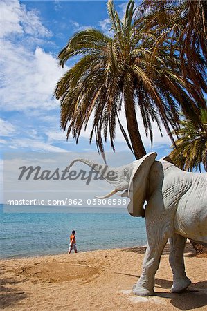 Plage à Marbella, la principale ville de la Costa del Sol, Andalousie, Espagne