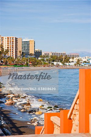 Beach of Torremolinos, Costa del Sol, Andalusia, Spain