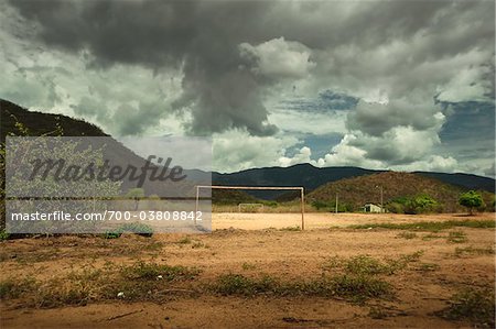 Schmutz Fußballplatz, nahe Pacoti, Ceara, Brasilien