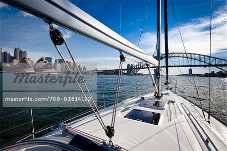 Segelboot in Sydney Harbour, Sydney, New-South.Wales, Australien