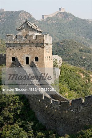 Wall.Simatai grande, une section de la grande muraille de Chine, situé dans le nord du comté de Miyun, 120 km au nord-ouest de Pékin, la Chine, qui détient l'accès Gubeikou, un passage stratégique dans la partie orientale de la grande muraille.