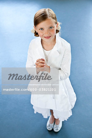 Portrait of Girl Wearing White