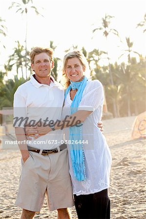 portrait of couple on beach