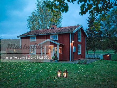 A red house, Sodermanland, Sweden.