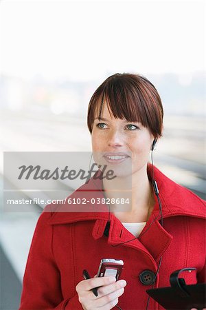 A woman using her mobile phone, Sweden.