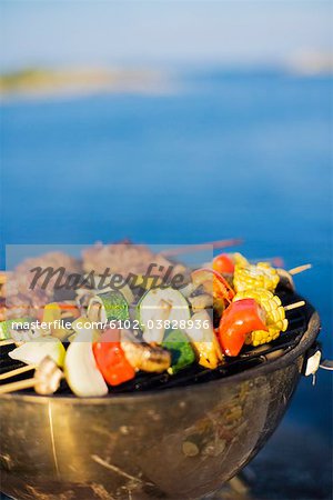 Barbecue, archipel de Stockholm, Suède.