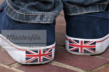 Chaussures de course avec drapeau britannique