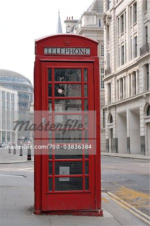 Cabine téléphonique, Londres, Angleterre