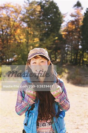 Jeune femme randonneur