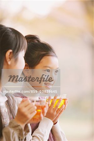 Girls Enjoying Drink