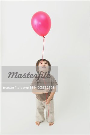 3 Years Old boy Holding Ballon