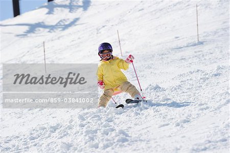 Girl Skiing