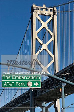 Pont de la baie d'Embarcadero, San Francisco, Californie, USA