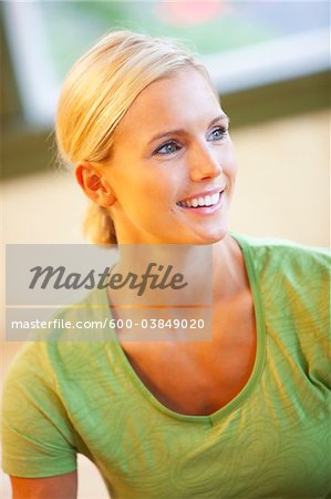 Close-up Portrait of Woman, Seattle, Washington, USA