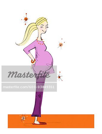 Illustration de la femme enceinte