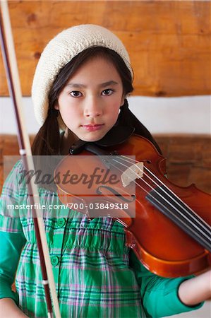 Portrait of Girl with Violin