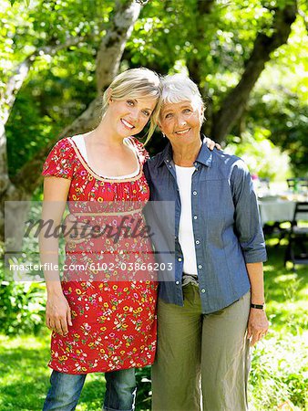 Two smiling women, Stockholm, Sweden.