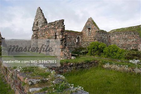 The ruins of the Iona Nunnery on the island of Iona, Inner Hebrides, Scotland, United Kingdom, Europe