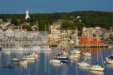 Une vue de tôt le matin du port de Rockport, Rockport, Massachusetts, New England, États-Unis d'Amérique, Amérique du Nord