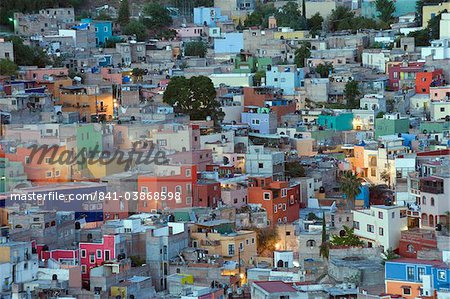 Maisons colorées, Guanajuato, état de Guanajuato, au Mexique, en Amérique du Nord