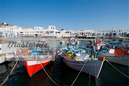 La ville de Mykonos, Chora, Mykonos, Cyclades, îles grecques, Grèce, Europe