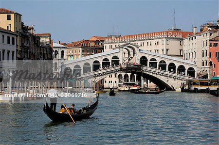 Pont du Rialto, Grand Canal, Venise, UNESCO World Heritage Site, Veneto, Italie, Europe