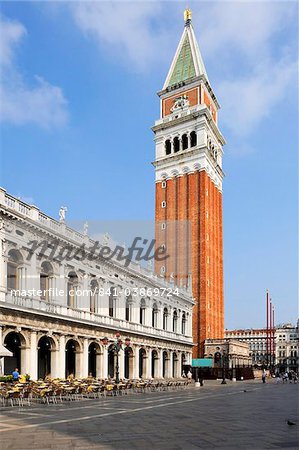 Campanile, Piazza San Marco (St. Mark's Square), Venice, UNESCO World Heritage Site, Veneto, Italy, Europe