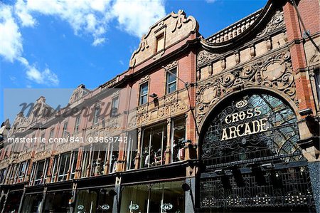 Facade of Cross Arcade, Leeds, West Yorkshire, England, United Kingdom, Europe