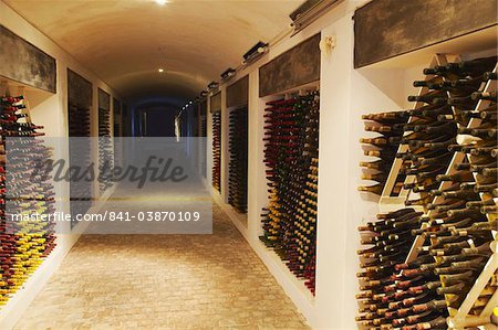 Cellar of vintage wine, Boschendal Wine Estate, Franschhoek, Western Cape, South Africa, Africa