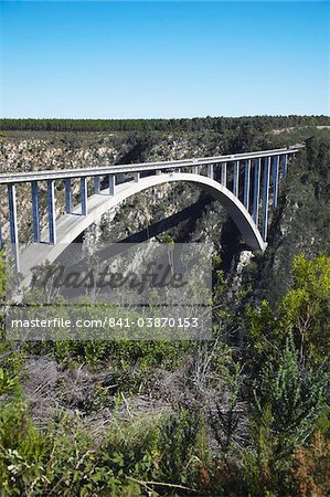 Bloukrans River Bridge, Website des weltweit höchsten bungy Jump, Storms River, Eastern Cape, Südafrika, Afrika