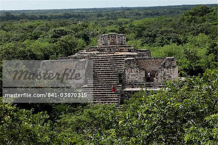 Le Palais de l'ovale, Mayan ruins, Ek Balam, Yucatán, Mexique, Amérique du Nord