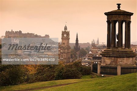 Cityscape Édimbourg de Calton Hill, Edinburgh, Lothian, Ecosse, Royaume-Uni, Europe