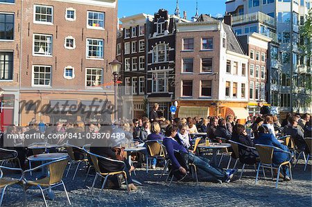 Cafés du Canal Singel, Amsterdam, Pays-Bas, Europe