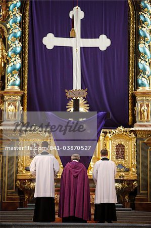 Good  Friday service, Gottweig Benedictine Abbey, Gottweig, Lower Austria, Austria, Europe