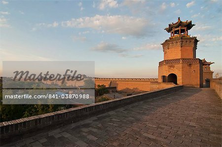 Négliger de Pingyao, réputée pour son mur magnifique ancienne ville, patrimoine mondial de l'UNESCO, Shanxi, Chine, Asie