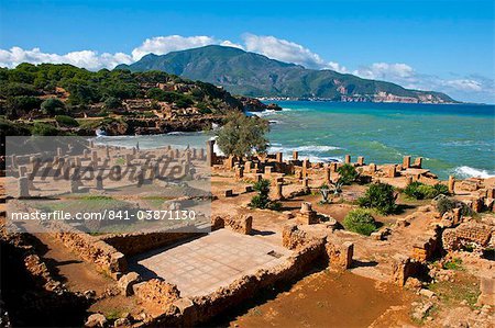 Ruines romaines de Tipasa, patrimoine mondial UNESCO, sur la côte algérienne, Algérie, Afrique du Nord, Afrique