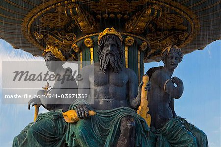 Eau fontaine, Place de la Concorde, Paris, France, Europe