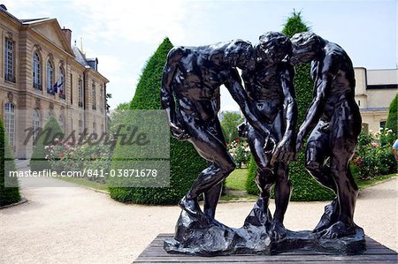 Les Trois Ombres (The Three Shades), 1902-04, bronze sculpture from the Gates of Hell, in garden of the Auguste Rodin Museum, Paris, France, Europe