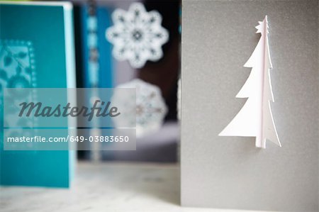 Close up of decorative Christmas cards