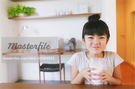 Girl Drinking Milk