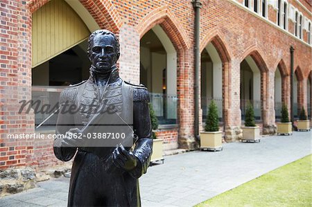 Statue à l'extérieur de la mairie, Perth, Australie-occidentale, Australie