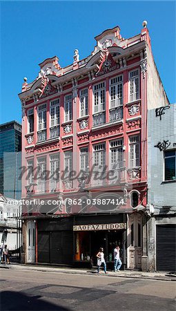 Altbau im Zentrum von Rio De Janeiro, Brasilien.