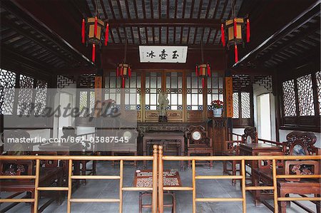 Pavilion in Humble Administrator's Garden (UNESCO World Heritage Site), Suzhou, Jiangsu, China